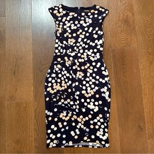 Le Chateau Elegant Polka Dot Dress Size Small